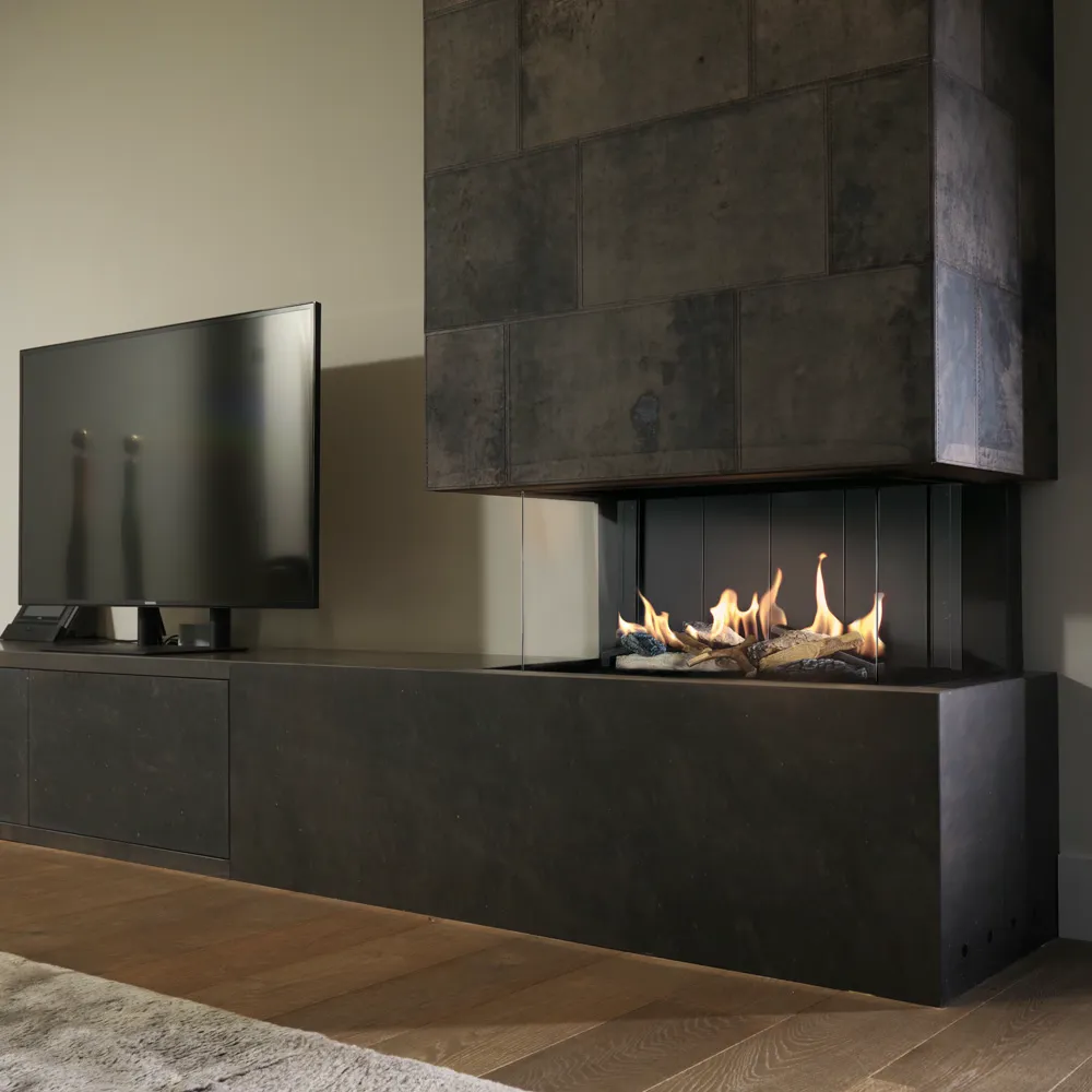 Installation d'un insert gaz par Flammes & Cie